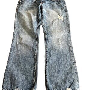 Converse One Star Women's 36x32 Low Bootcut Distressed Blue Jeans